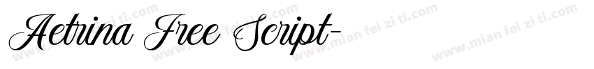 Aetrina Free Script字体转换